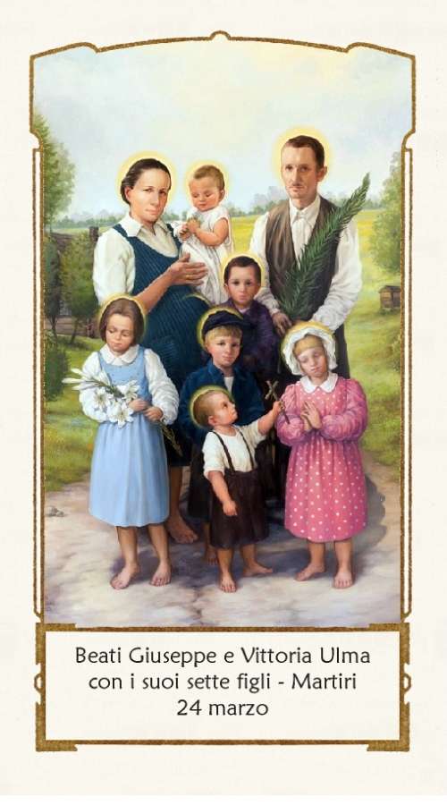 Beati Giuseppe e Vittoria Ulma con i sette figli